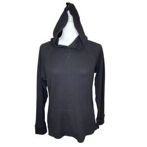 Calvin Klein Performance Waffle Knit Long Sleeve Hoodie Black